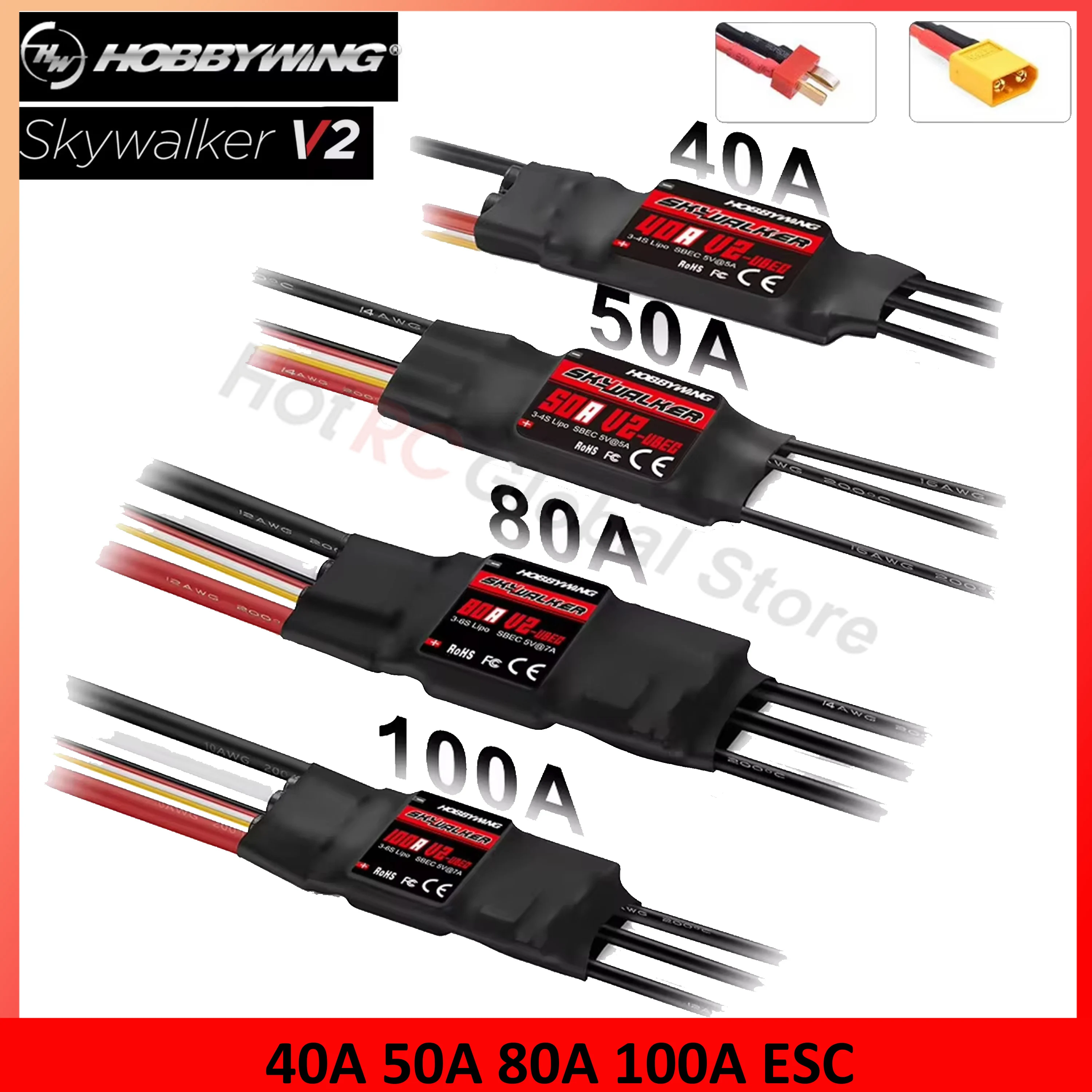 Drone Rc Leading - HOBBYWING Skywalker V2 Series 40A 50A