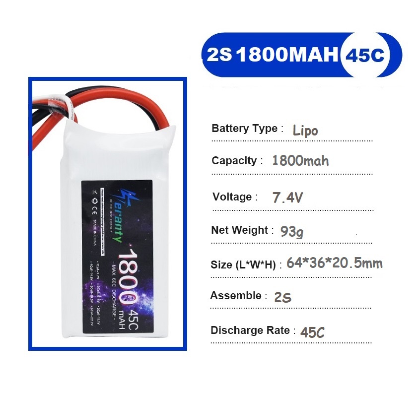 2 sztuk 7.4V Lipo 2S bateria 1 – Drone Rc Leading recenzja i cena